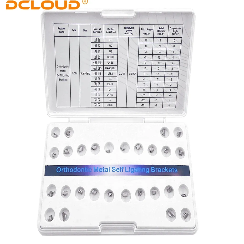 Dental Orthodontic Passive Self Ligating Brackets Brace Mesh Base Mini · Image 6