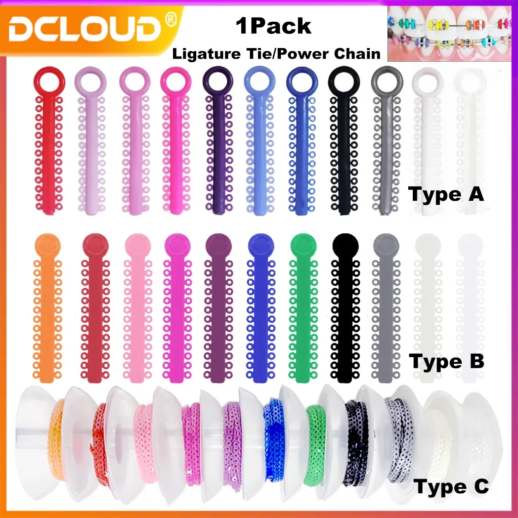 Dental Orthodontic Elastic Ligature Ties Ultra Power Chain Rubber Band · Image 1