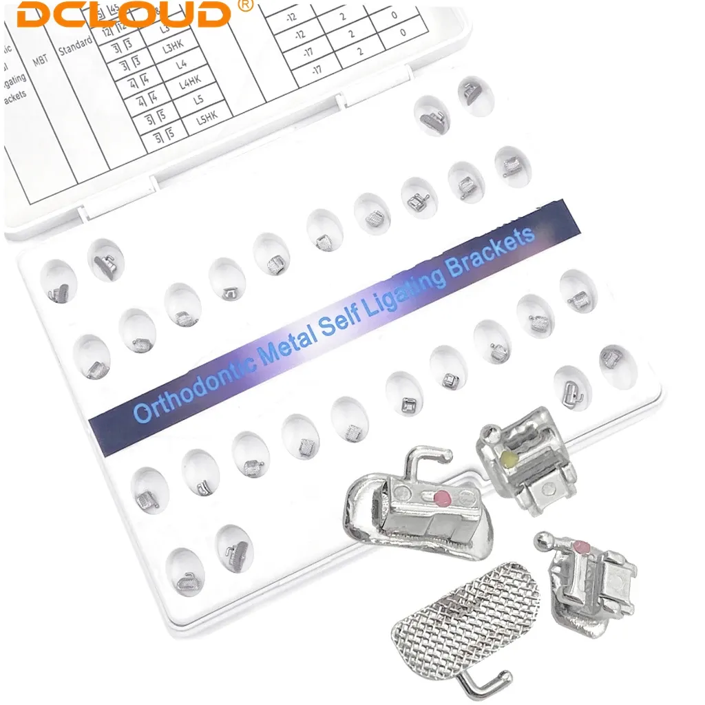 Dental Orthodontic Passive Self Ligating Brackets Brace Mesh Base Mini · Image 2